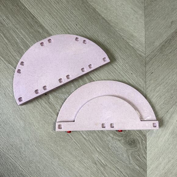 2 Playmobil 3019 Palace Fairy Castle Purple Baseplates Replacement Parts Pieces - Picture 1 of 6